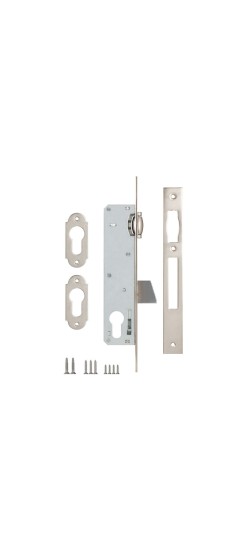 Корпус узкопрофильного замка с роликовой защёлкой 255 (25 mm) w/b (никель)