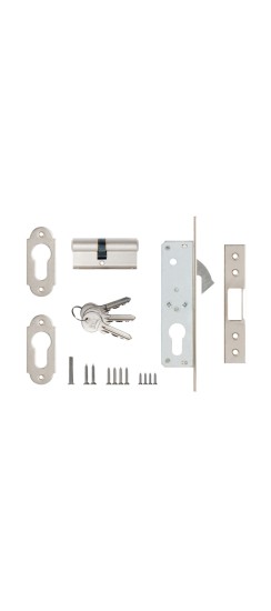 Замок врезной цилиндровый узкопрофильный 201 (20 mm) (никель), 3 кл.