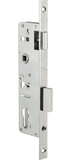 Корпус узкопрофильного замка с защёлкой 153/P (35 mm) w/b (хром)