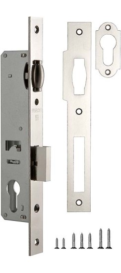 Корпус узкопрофильного замка с роликовой защелкой PROF155-25 (155-25) CP хром