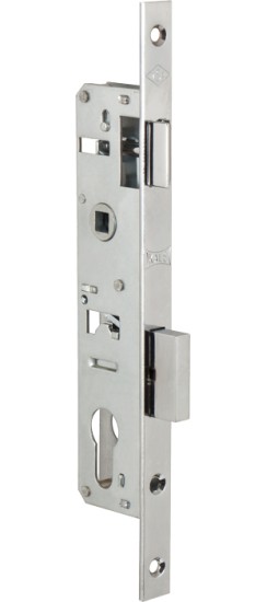 Корпус узкопрофильного замка с защёлкой 153/P (25 mm) w/b (хром)