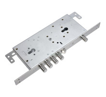 Замок врезной двухсистемный ЗВ 75.16 Т с тягами (без защиты, с торцевой планкой) /128:7293/