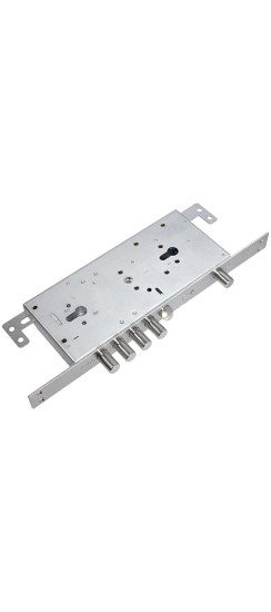 Замок врезной двухсистемный ЗВ 75.16 Т с тягами (без защиты, с торцевой планкой) /128:7293/