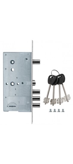 Замок врезной сувальдный с задвижкой и защёлкой ЗВ 50.15, 4 кл. (длинный кл. 59 мм) /123:015/