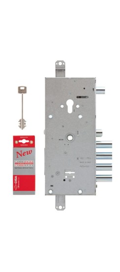 Замок врезной двухсистемный NEW CAMBIO FACILE 57.966.48 (тех. упаковка), ключ 64 мм