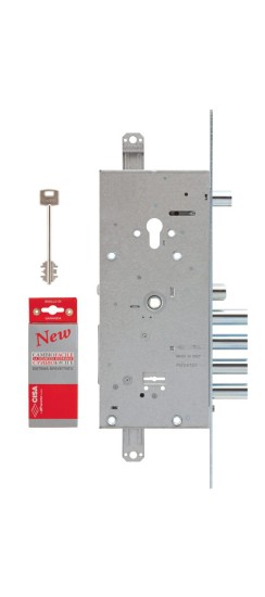 Замок врезной двухсистемный NEW CAMBIO FACILE 57.986.48 (тех. упаковка), ключ 44 мм