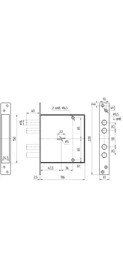Замок врезной сувальдный ЗВ8 165.0.0, 4 кл. (ключ 60 мм)