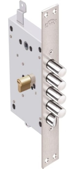 Корпус врезного замка с защёлкой Рубин 1.08.21 с тягами /56152/