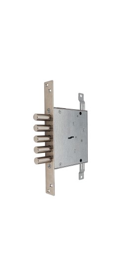 Замок врезной сувальдный ЗВ8 140.1.0 с тягами, 5 кл. (ключ 80 мм)