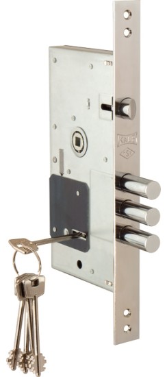 Замок врезной сувальдный с защёлкой 252/RL (тех. комплектация), 4 кл. (кл. 60 мм)