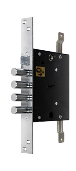 Замок врезной сувальдный с защёлкой ЗВ9 143.1.0 с тягами, 5 кл.