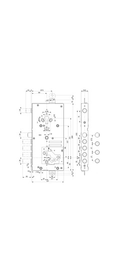 Замок врезной двухсистемный 54.J919M-D MyKey (правый), перекод. с торца, кл. 60 мм, без накл.