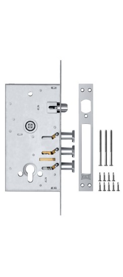 Корпус врезного цилиндрового замка с защёлкой 282 RD w/b