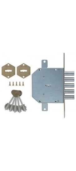 Замок врезной сувальдный 50.798-S (левый), ключ 60 мм, без накл.