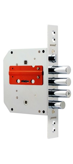 Замок врезной сувальдный с задвижкой и защёлкой ЗВ9-6 ПКЗ (прав.), 5 кл. /77411/