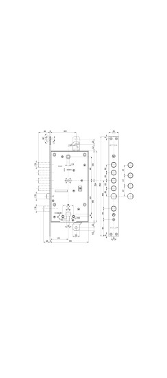 Замок врезной двухсистемный 54.787, (без накладок) ключ 60 мм