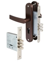 Комплект врезных замков с ручкой Комплект дверника №3 (ЗВ8-6/13, ЗВ4-31/55, РФ55-002/90) /60029/