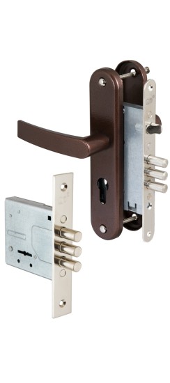 Комплект врезных замков с ручкой Комплект дверника №3 (ЗВ8-6/13, ЗВ4-31/55, РФ55-002/90) /60029/