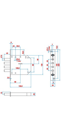 Замок врезной сувальдный Базальт 1.05.01, 5 кл. /00394/