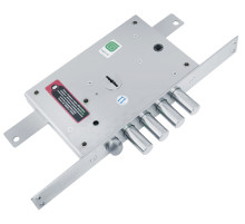 Замок врезной сувальдный с защёлкой МАКСИМУМ ЗВ 21.12 ДТ с тягами (левый), 5 кл. /123:0219/