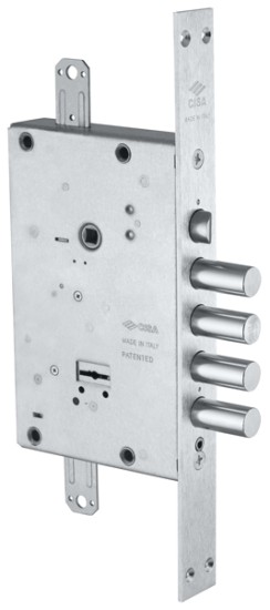 Замок врезной сувальдный с защёлкой NEW CAMBIO FACILE 57.685.48 (тех. упаковка), ключ 44 мм