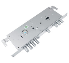 Замок врезной двухсистемный ЗВ 25.14 Т (прав) с тягами (без накл), 5+1 кл (длин. кл. 54мм) /123:454/