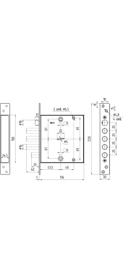 Замок врезной сувальдный с защёлкой ЗВ9 144.0.0, 5 кл. (ключ 60 мм)