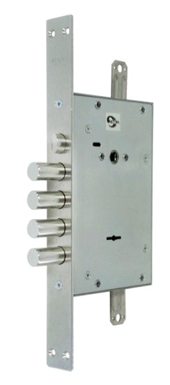 Замок врезной сувальдный с защёлкой ЗВ9 343.1.1 с тягами, 5 кл.