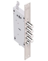 Замок врезной сувальдный с защёлкой Рубин 1.08.31 с тягами, 5 кл. /22636/