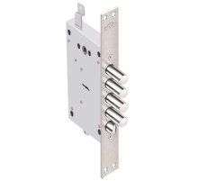 Замок врезной сувальдный с защёлкой Рубин 1.08.31 с тягами, 5 кл. /22636/