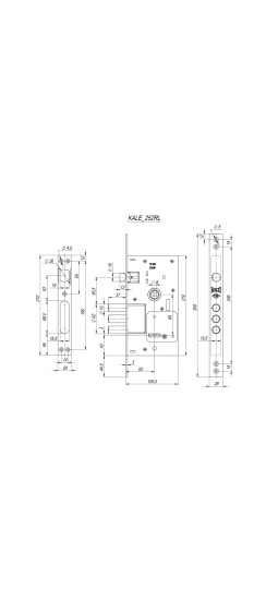 Замок врезной сувальдный с защёлкой 252/RL, 5 кл. (кл. 60 мм)