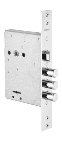 Замок врезной сувальдный с защёлкой ЗВ9-8Г, 5 кл. /87317/