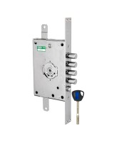 Замок врезной сувальдный с защёлкой 3D KEY 3D.771 D (правый), ключ 40 мм