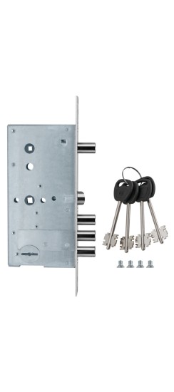 Замок врезной сувальдный с задвижкой и защёлкой ЗВ 50.15, 4 кл. /123:159/