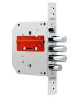 Замок врезной сувальдный с задвижкой и защёлкой ЗВ9-6 ЛКЗ (лев.), 5 кл. /77412/