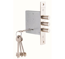 Замок врезной сувальдный ЗВ 10.01 (с отв. планкой и накладкой), 4 кл. /123:447/