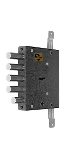 Замок врезной сувальдный с задвижкой ЗВ8 152.1.0 с тягами (без лицевой планки), 5 кл.