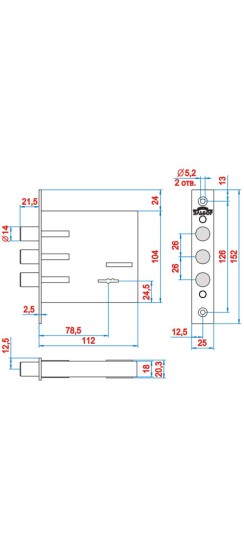Замок врезной сувальдный Кремень 1.04.02, 5 кл. /02209/