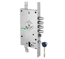 Замок врезной двухсистемный 3D KEY 3D.787-S (левый), ключ 40 мм