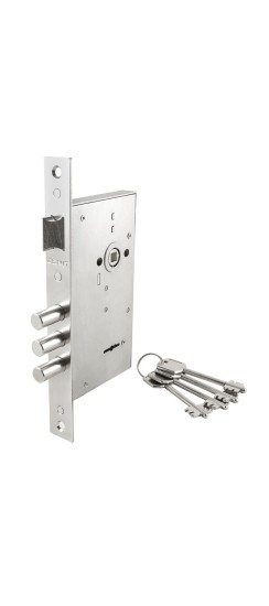 Замок врезной сувальдный с защёлкой ЗВ9-6, 4 кл. проверить кол-во ключей