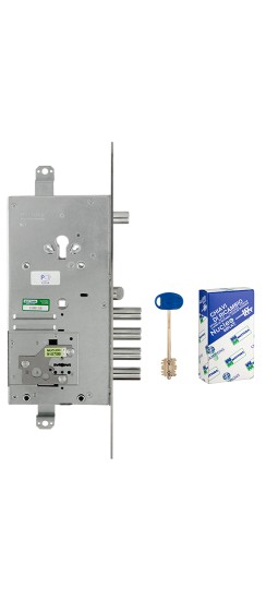 Замок врезной двухсистемный 54.J936M-D MyKey (правый), перекод. с торца, кл. 60 мм, без накл.