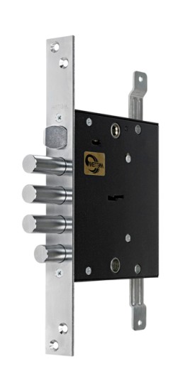 Замок врезной сувальдный с защёлкой ЗВ9 144.1.0 с тягами, 5 кл.