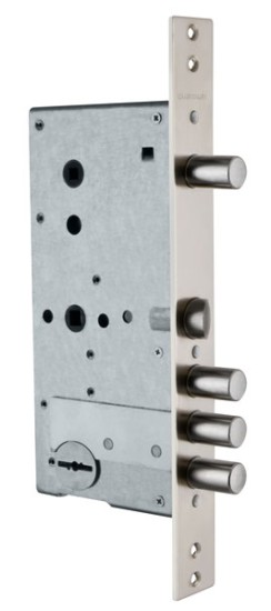 Замок врезной сувальдный с задвижкой и защёлкой ЗВ 50.15, 4 кл. /123:159/