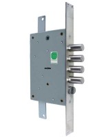 Замок врезной сувальдный с защёлкой ЗВ 21.12 Т с тягами, 5 кл. (длинный кл. 54 мм) /123:96/