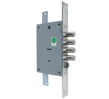 Замок врезной сувальдный с защёлкой ЗВ 21.12 Т с тягами, 5 кл. (длинный кл. 54 мм) /123:96/