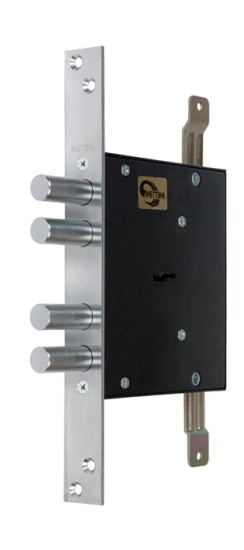 Замок врезной сувальдный ЗВ8 141.1.0 с тягами (ЗВСП-2Т-1) L-16, 5 кл.