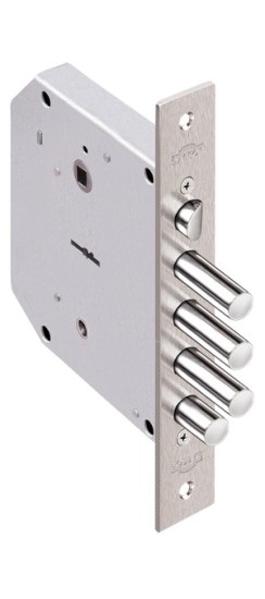 Замок врезной сувальдный с задвижкой и защёлкой Базальт 1.05.41, 5 кл. /02646/