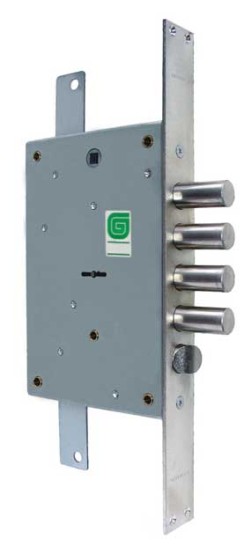 Замок врезной сувальдный с защёлкой ЗВ 21.12 Т с тягами, 5 кл. /123:449/