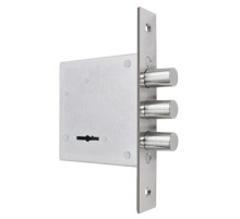 Замок врезной сувальдный ЗВ8-8Д/13 с накладками и отв. планкой, 3 кл. /70900/