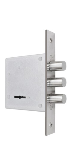 Замок врезной сувальдный ЗВ8-8Д/13 с накладками и отв. планкой, 3 кл. /70900/